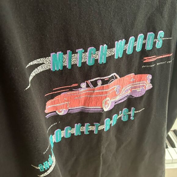Vtg Mitch Woods Vintage Fruit of the Loom Single Stitch with Red Car Graphic XL - Picture 13 of 16